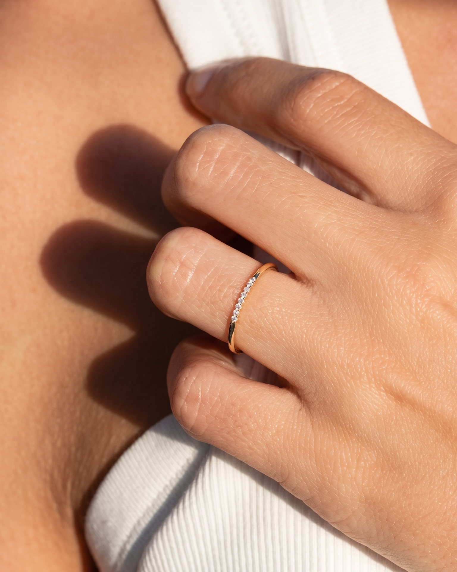 Kelly Ring With White Diamonds