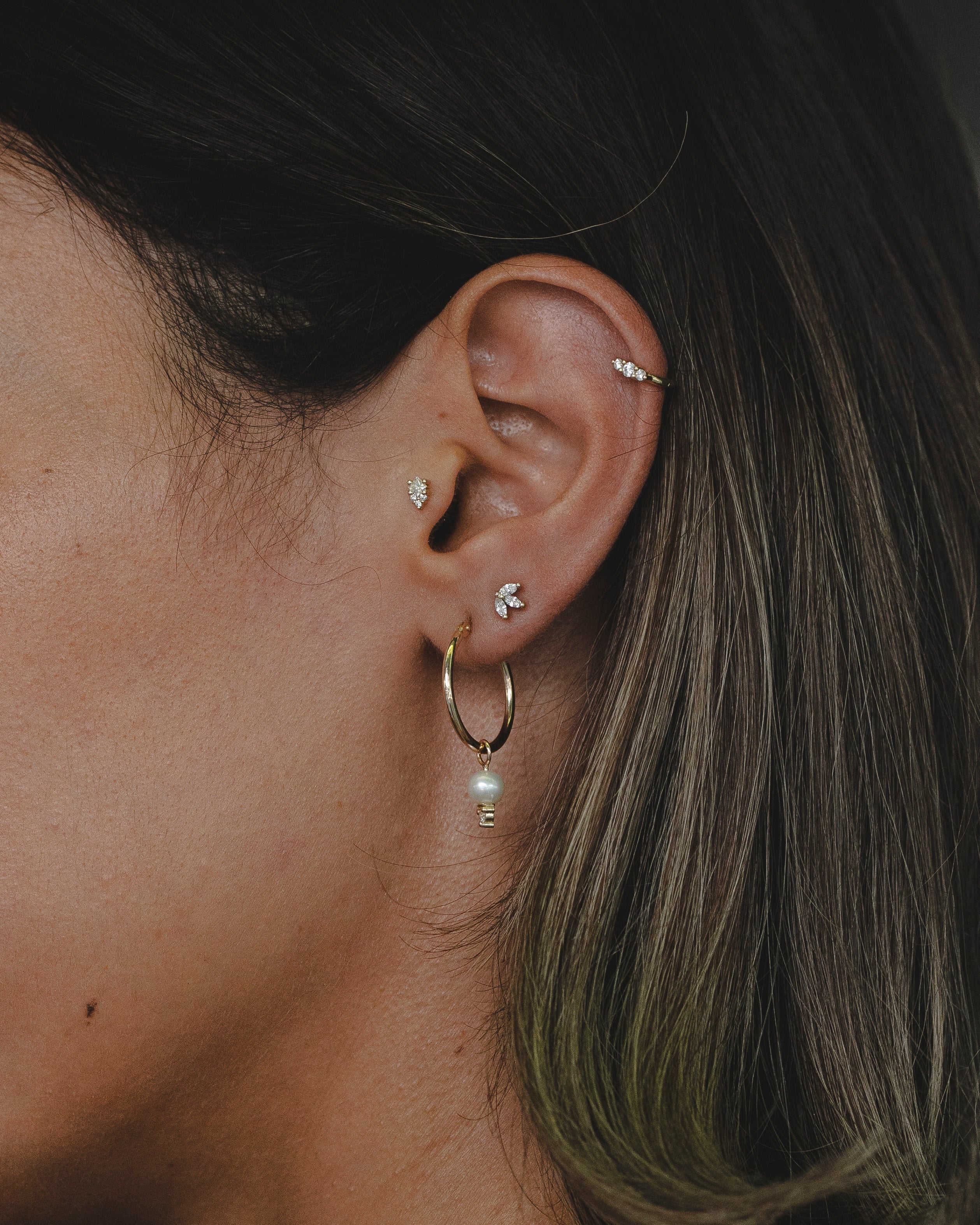 Mini Francoise Earring White Diamonds