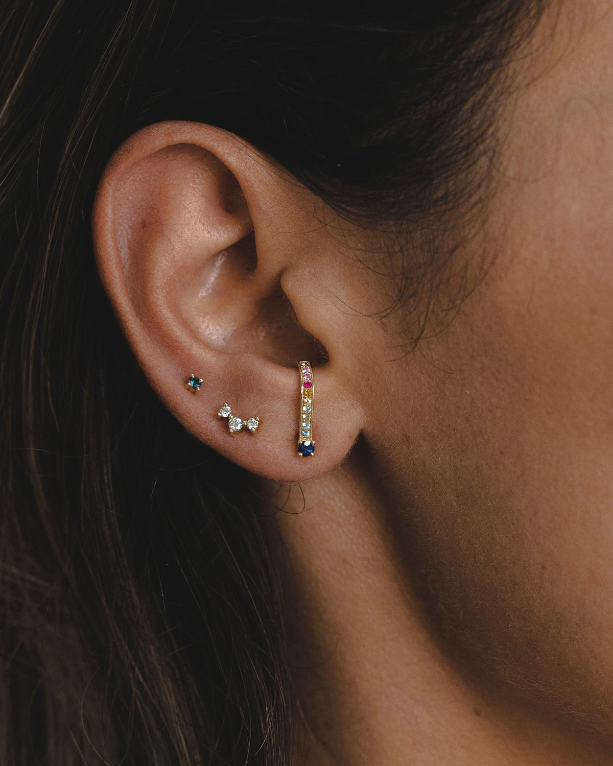 Frida White Diamond Earring