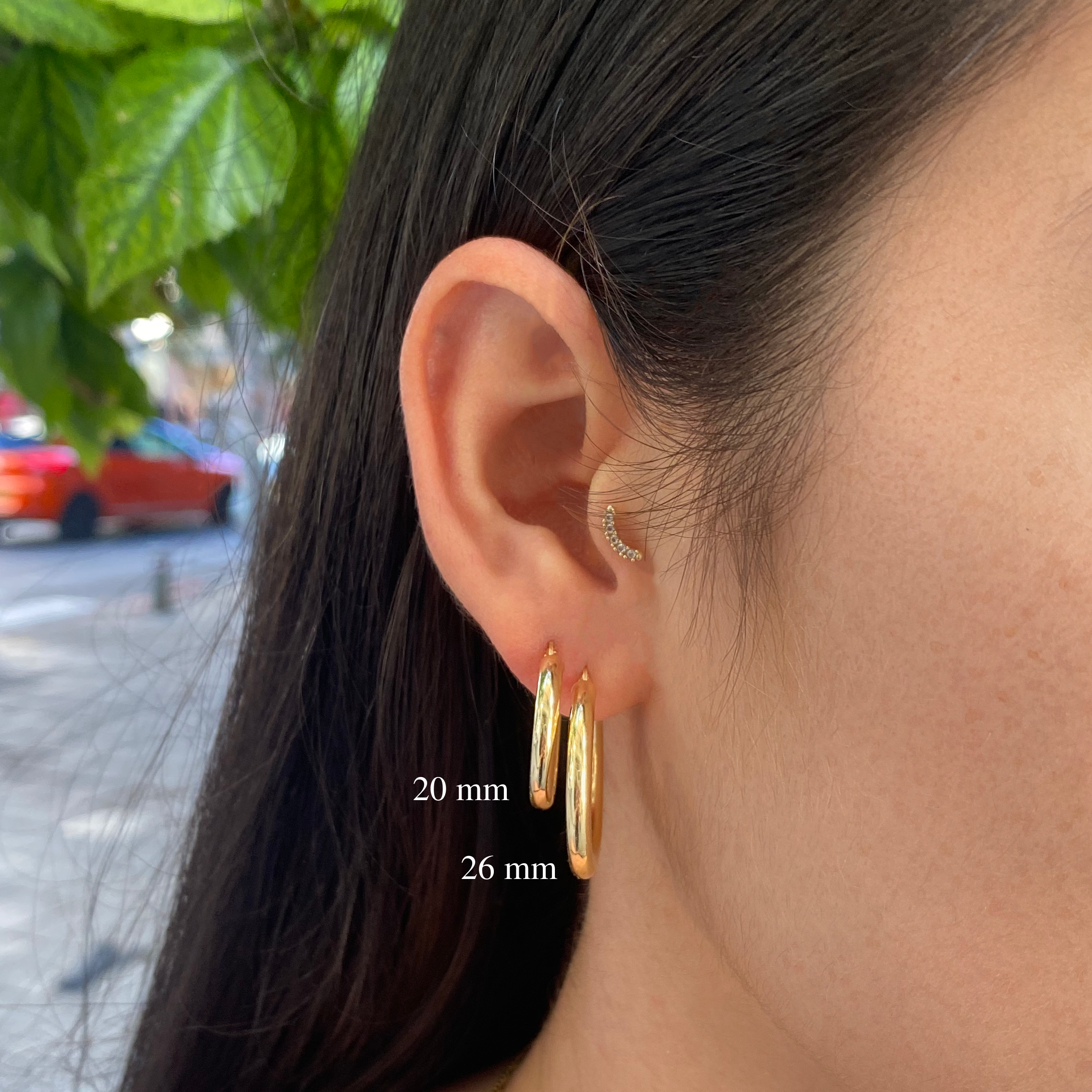 Brandy Gold Hoop Earring 26 mm