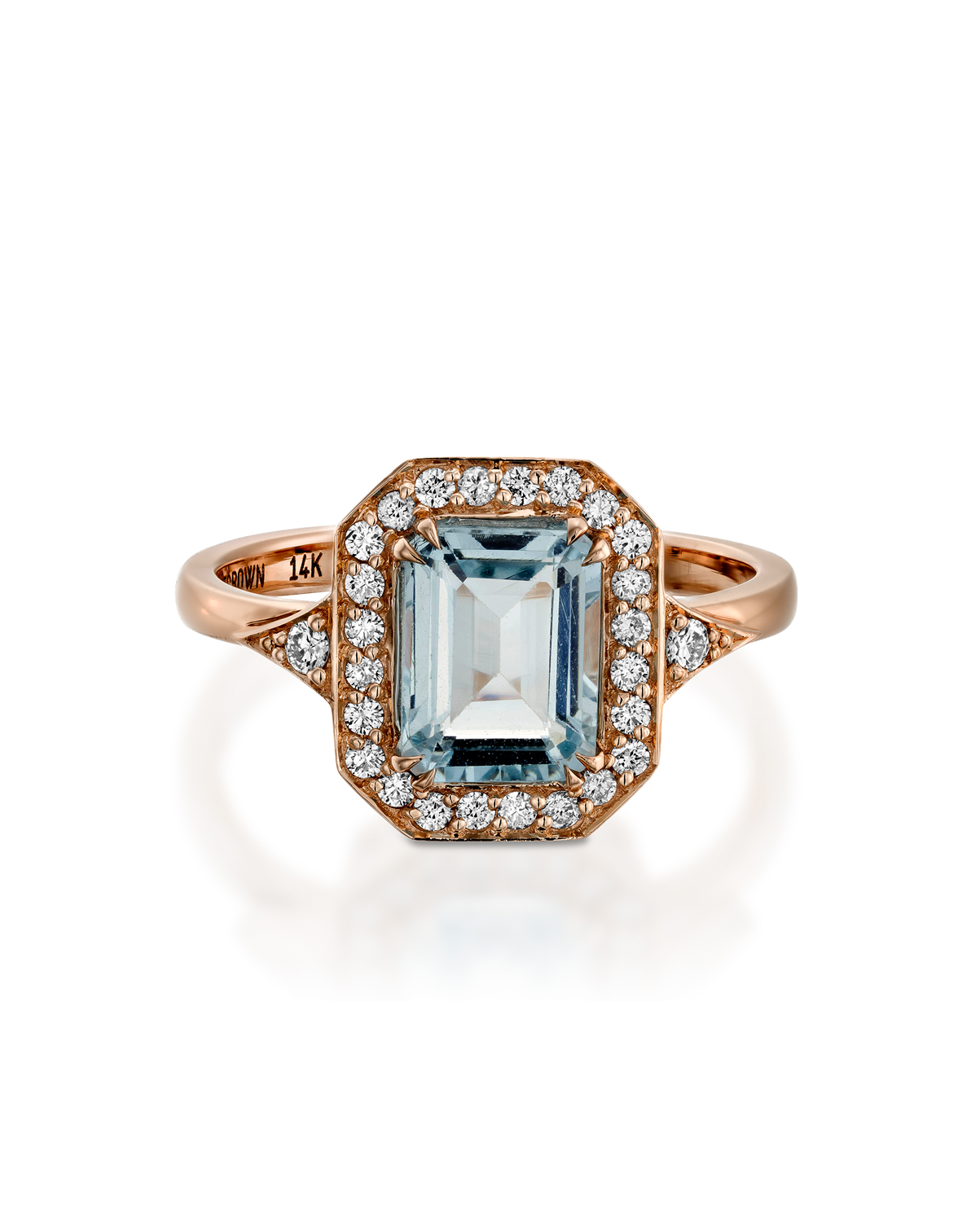 Katerina Gold Ring With Aquamarine