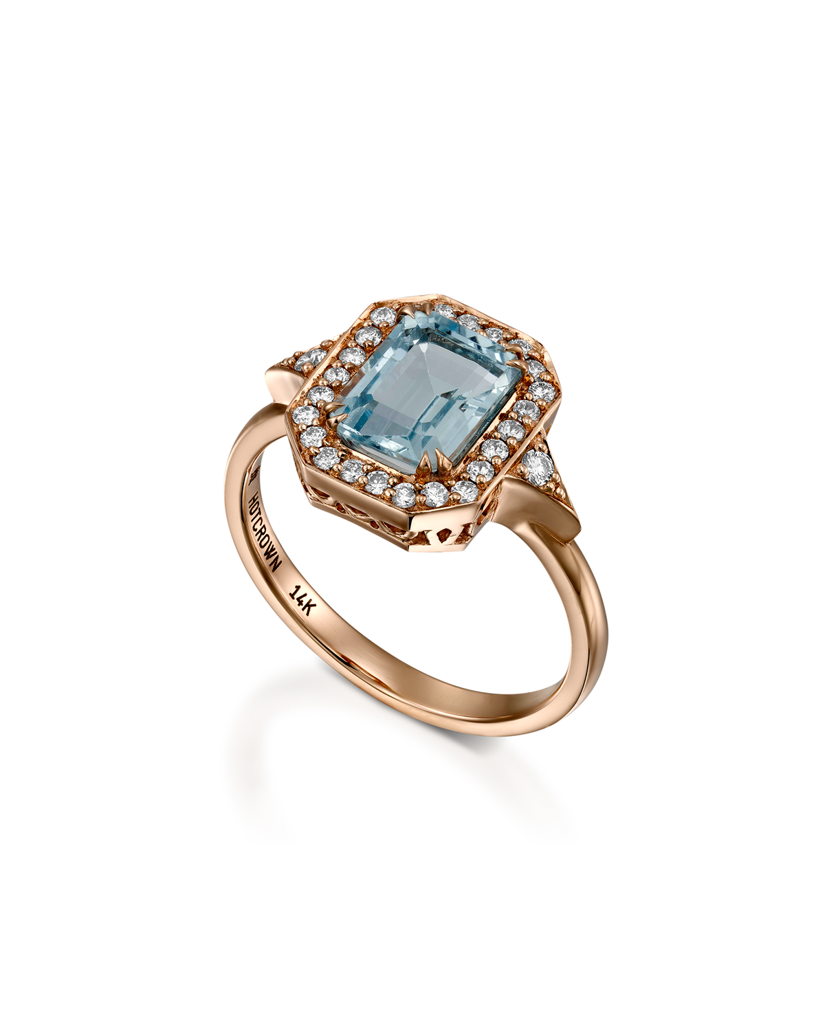 Katerina Gold Ring With Aquamarine