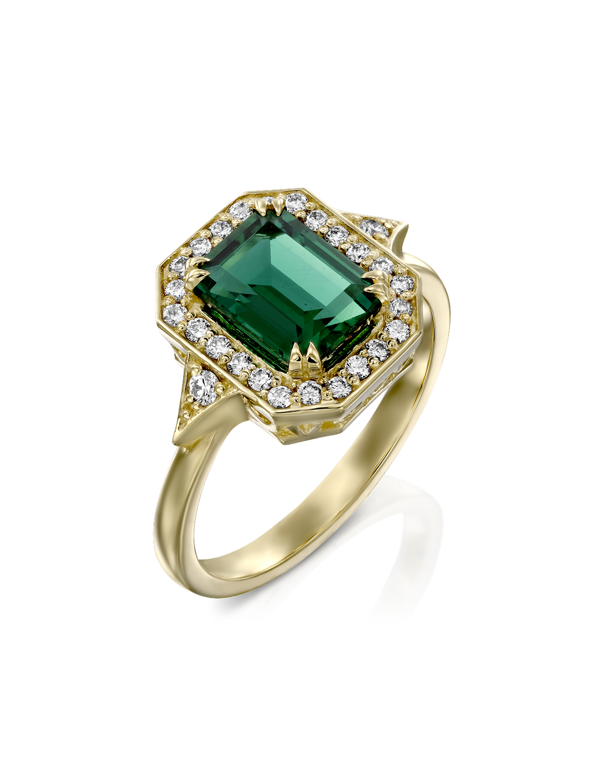 Katerina Ring With Chatham Emerald