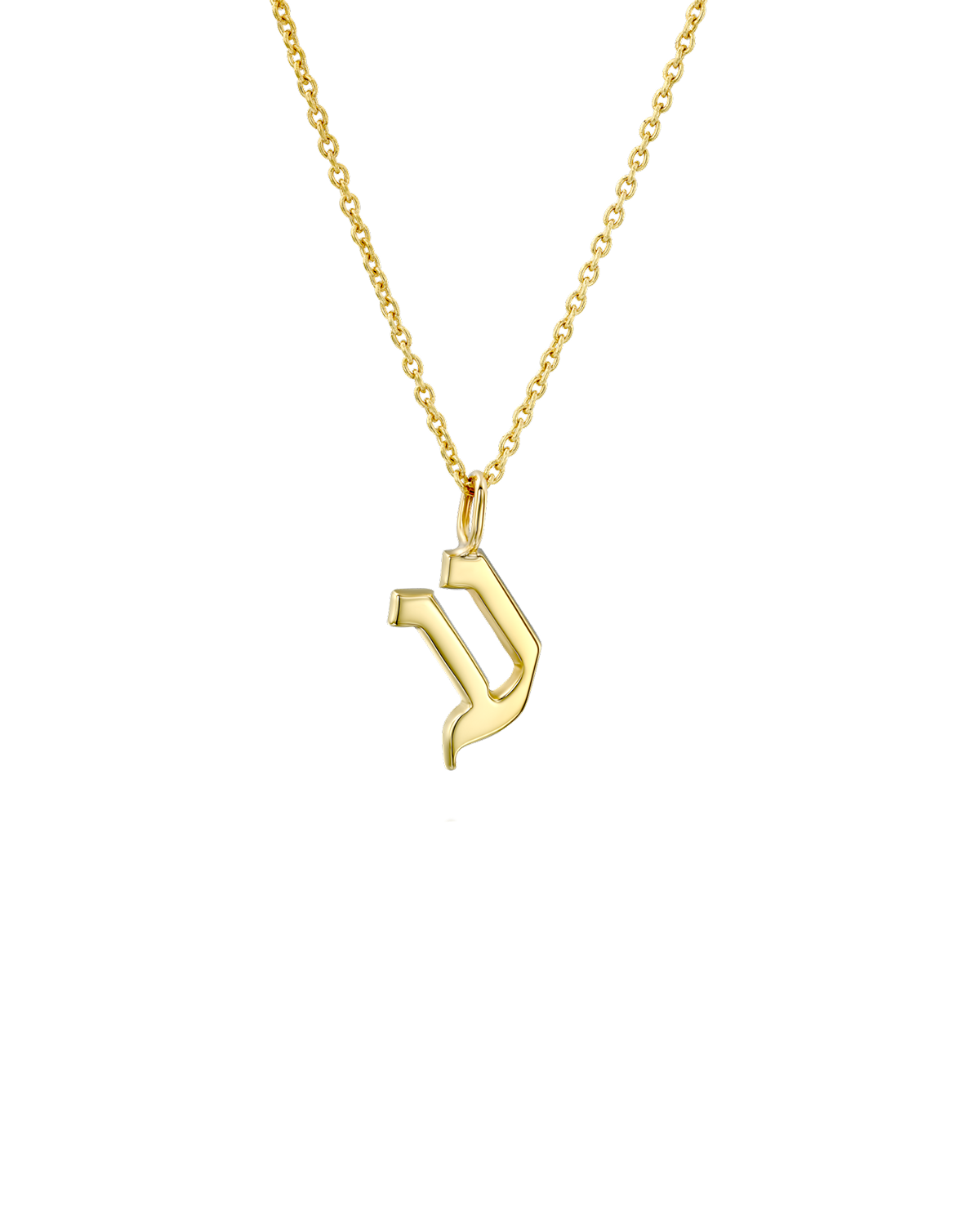 Letter Necklace Large Aleph-Bet Gold Pendant