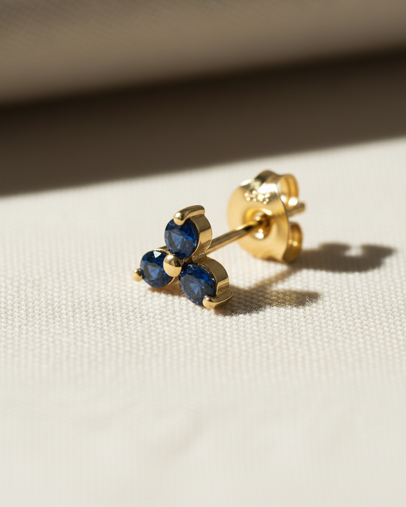 Mini Grace Earring With Sapphire
