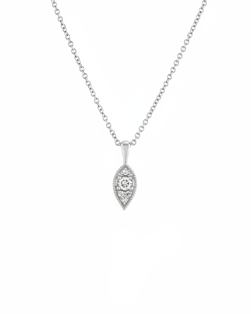 Jane Gold Necklace White Diamonds