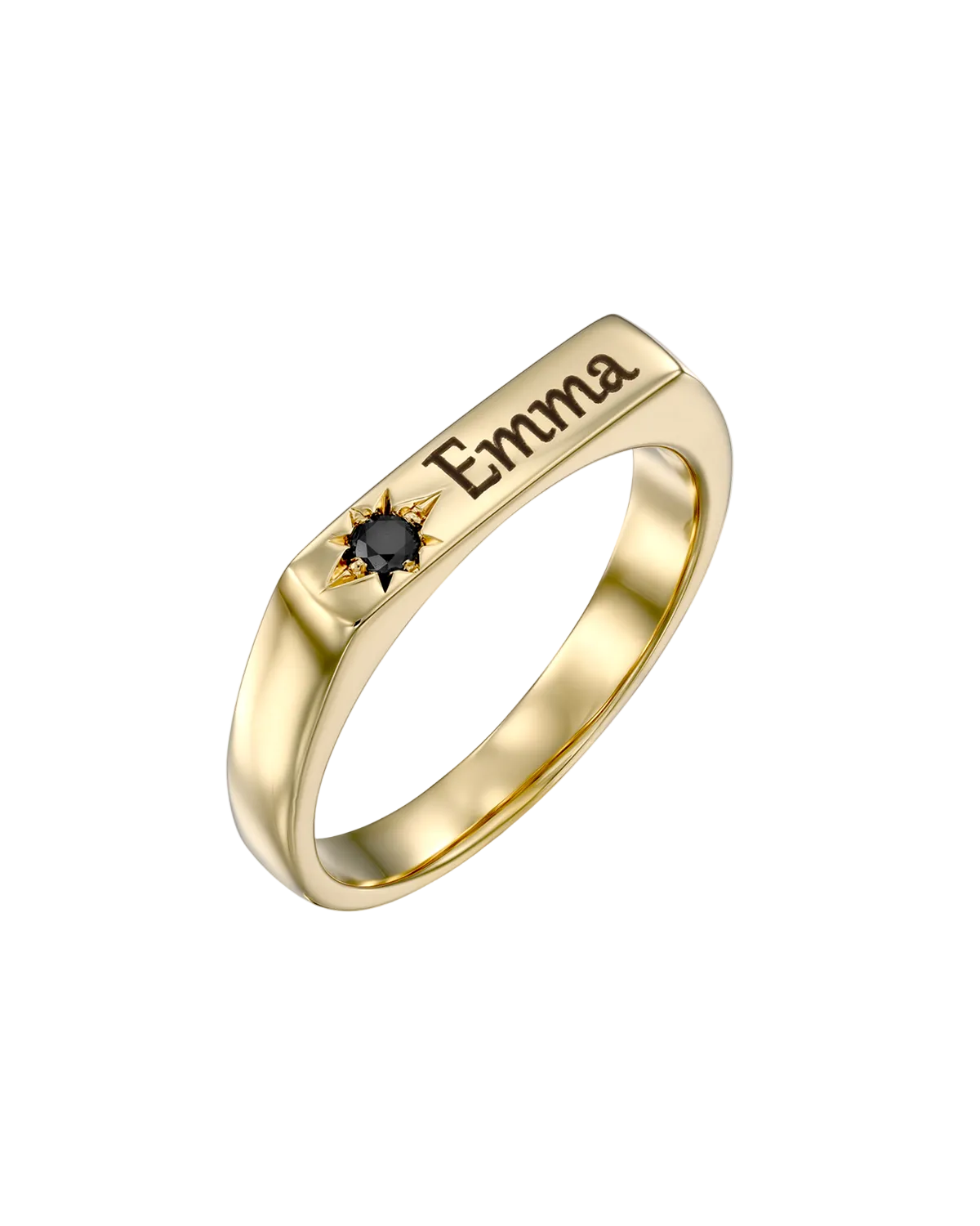 Charlotte Black Diamond & Engraving
