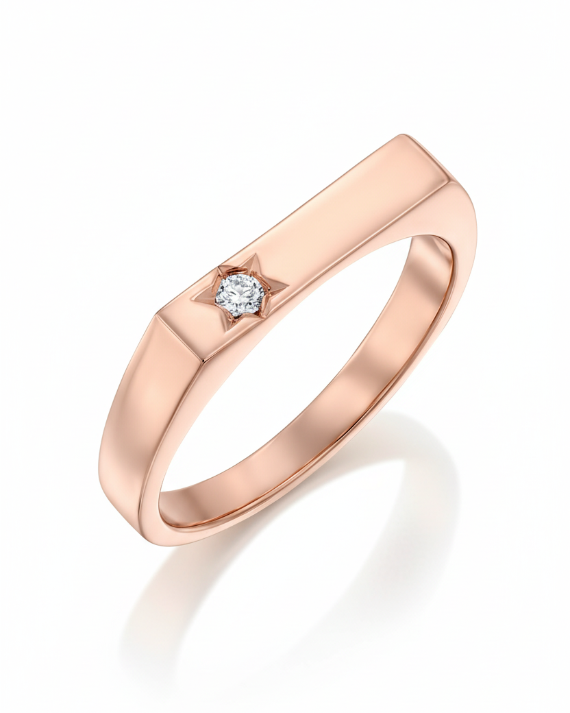 Charlotte Star Of David Gold Ring White Diamond