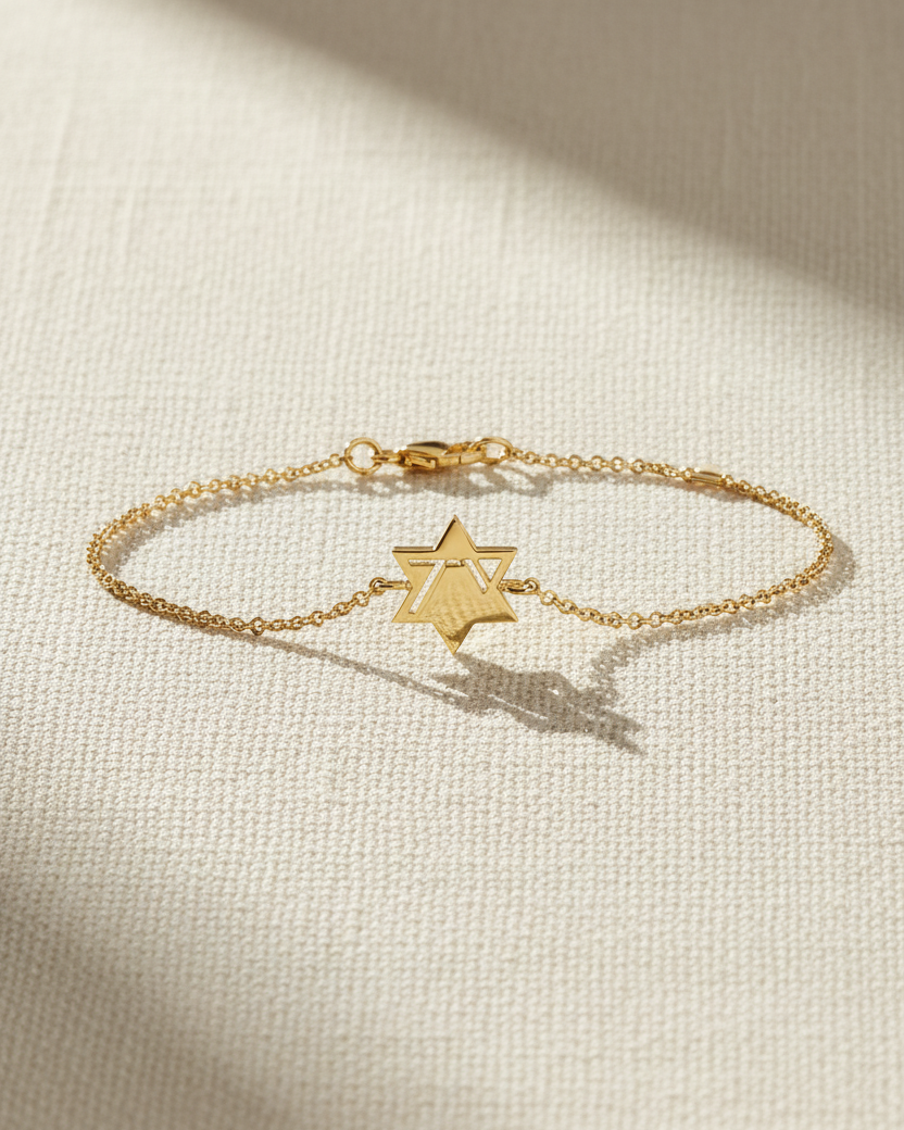 Heroism Star Of David Gold bracelet