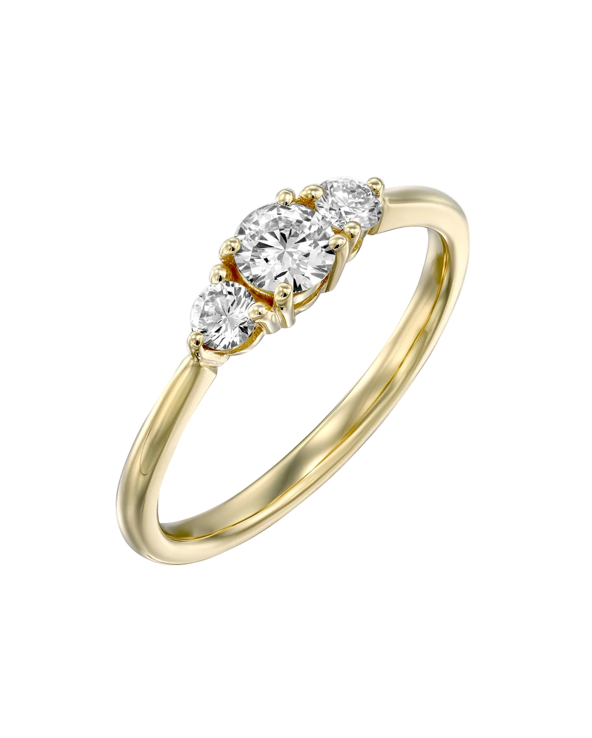Audrey Gold Ring 4mm Diamond