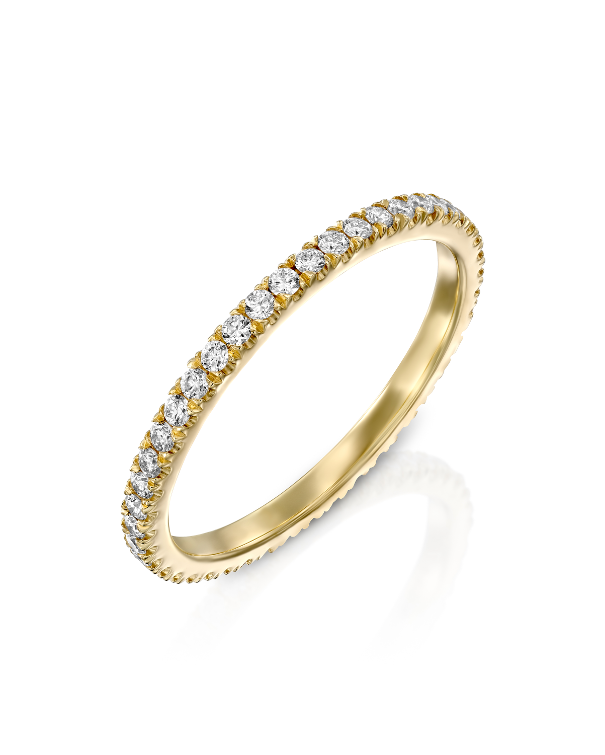 Eternity Gold Ring White Diamonds