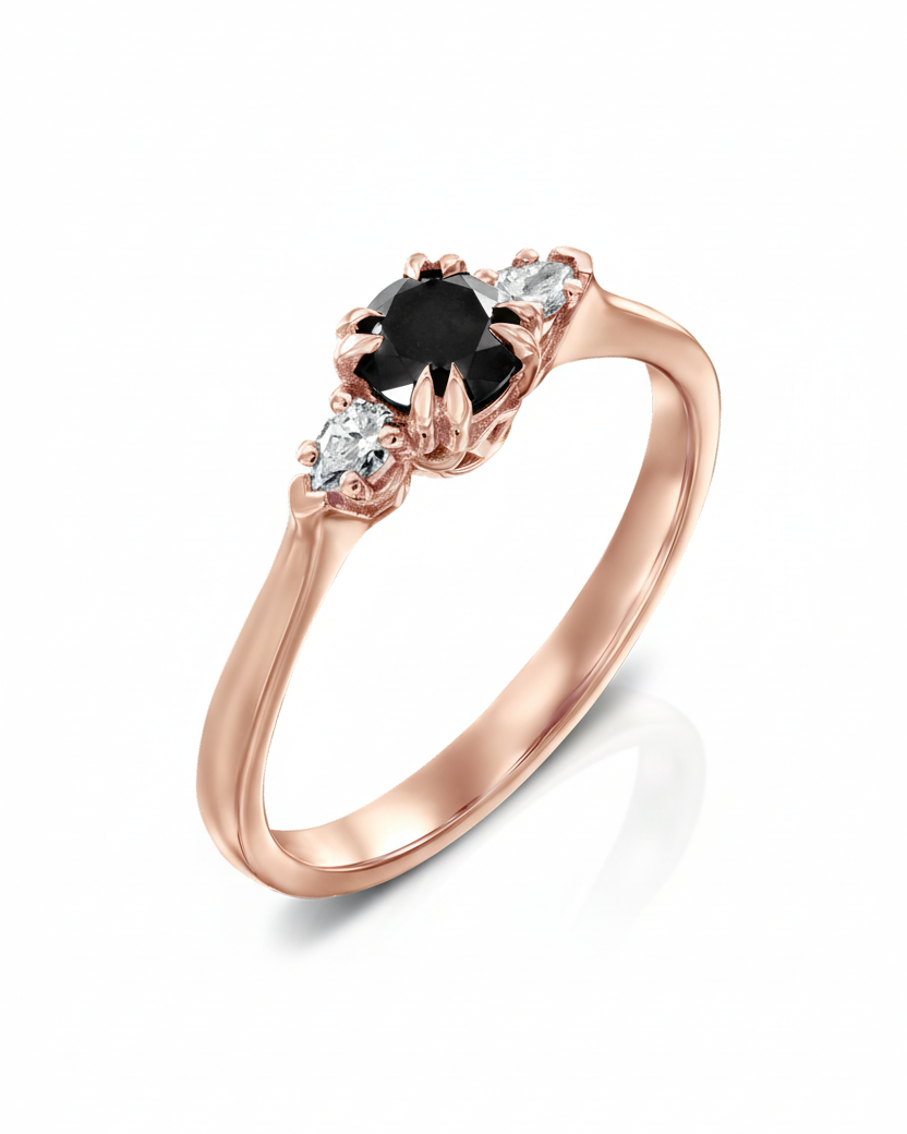 Emma With 4.5mm Black Center Diamond
