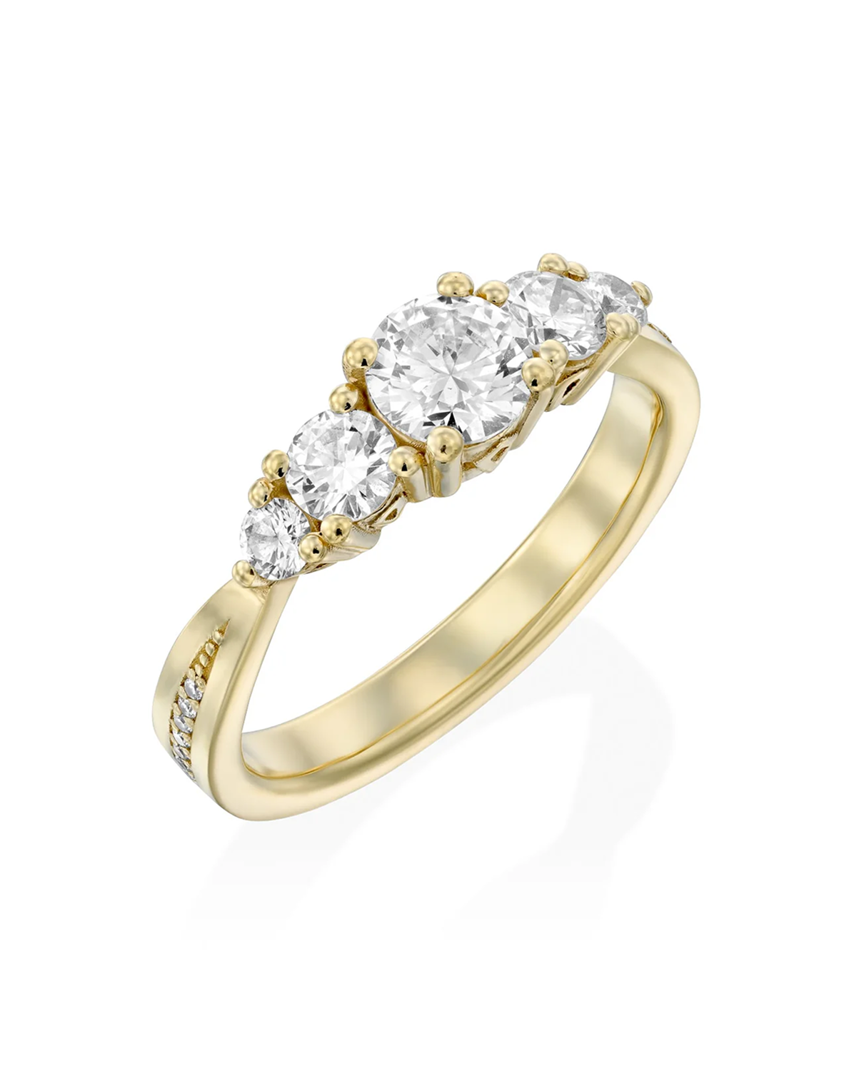 Suzana Gold Ring White Diamonds