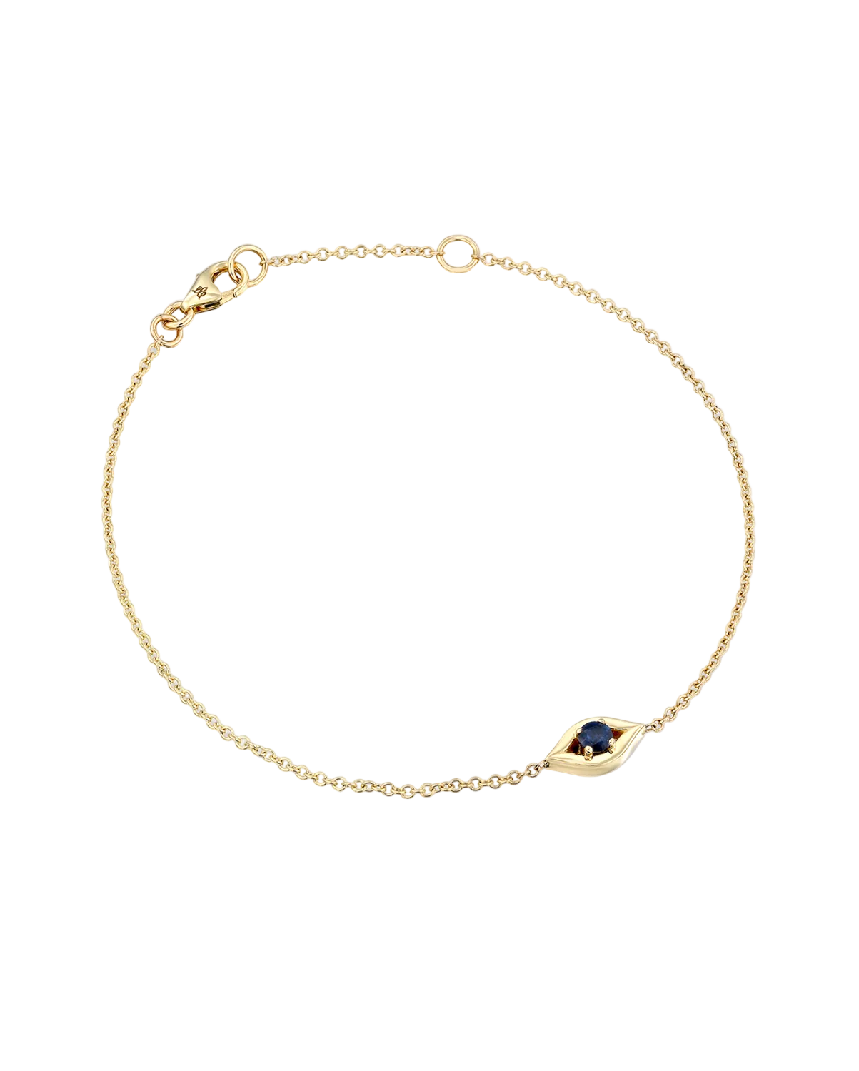 Evil Eye Gold Bracelet Sapphire