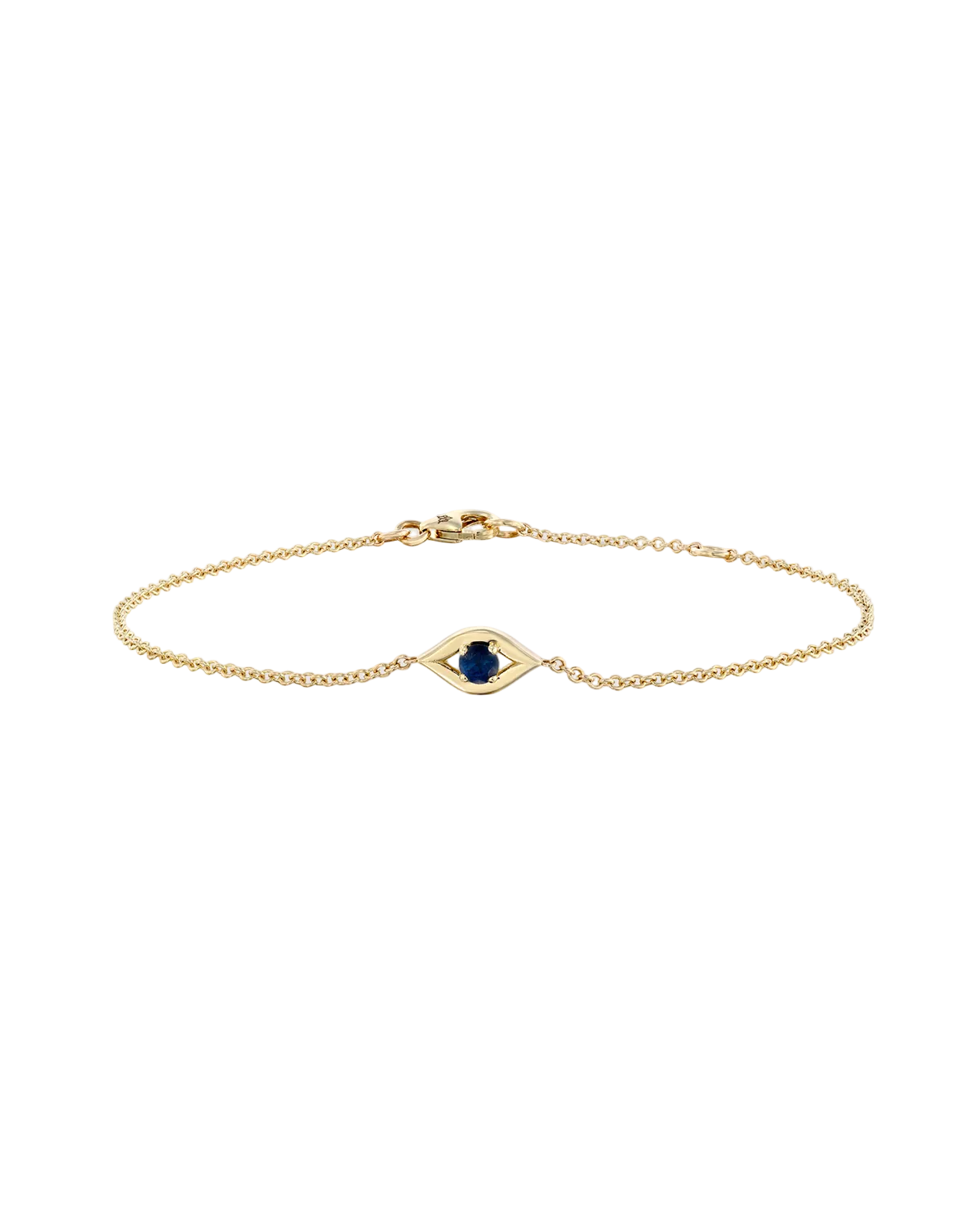 Evil Eye Gold Bracelet Sapphire