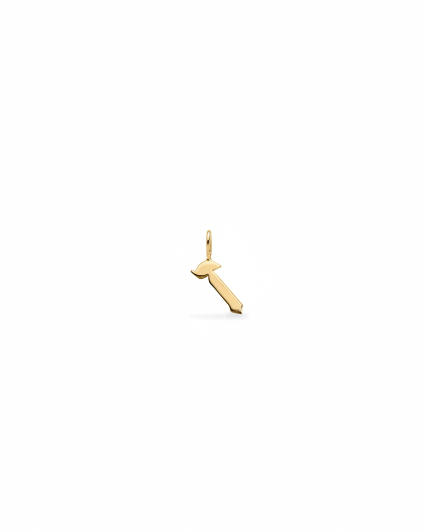Letter pendant - Small Aleph-Bet Gold Pendant