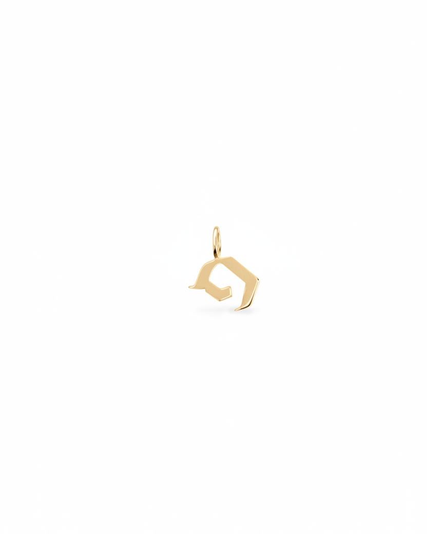 Letter pendant - Small Aleph-Bet Gold Pendant