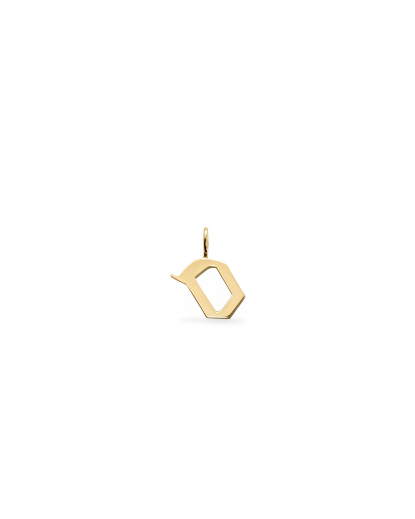 Letter pendant - Small Aleph-Bet Gold Pendant