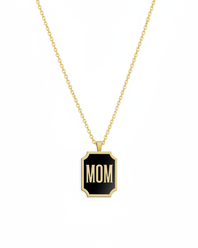Enamel DAD / MOM Necklace