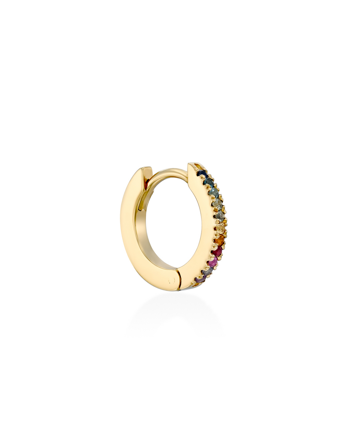 Khloé Medium Hoop Gold Earring rainbow