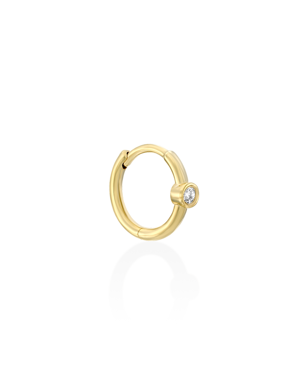 Alexis Medium Hoop Gold Earring Diamond