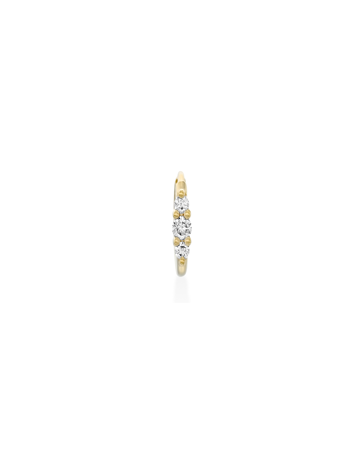 Audrey Mini Hoop Earring with White Diamonds
