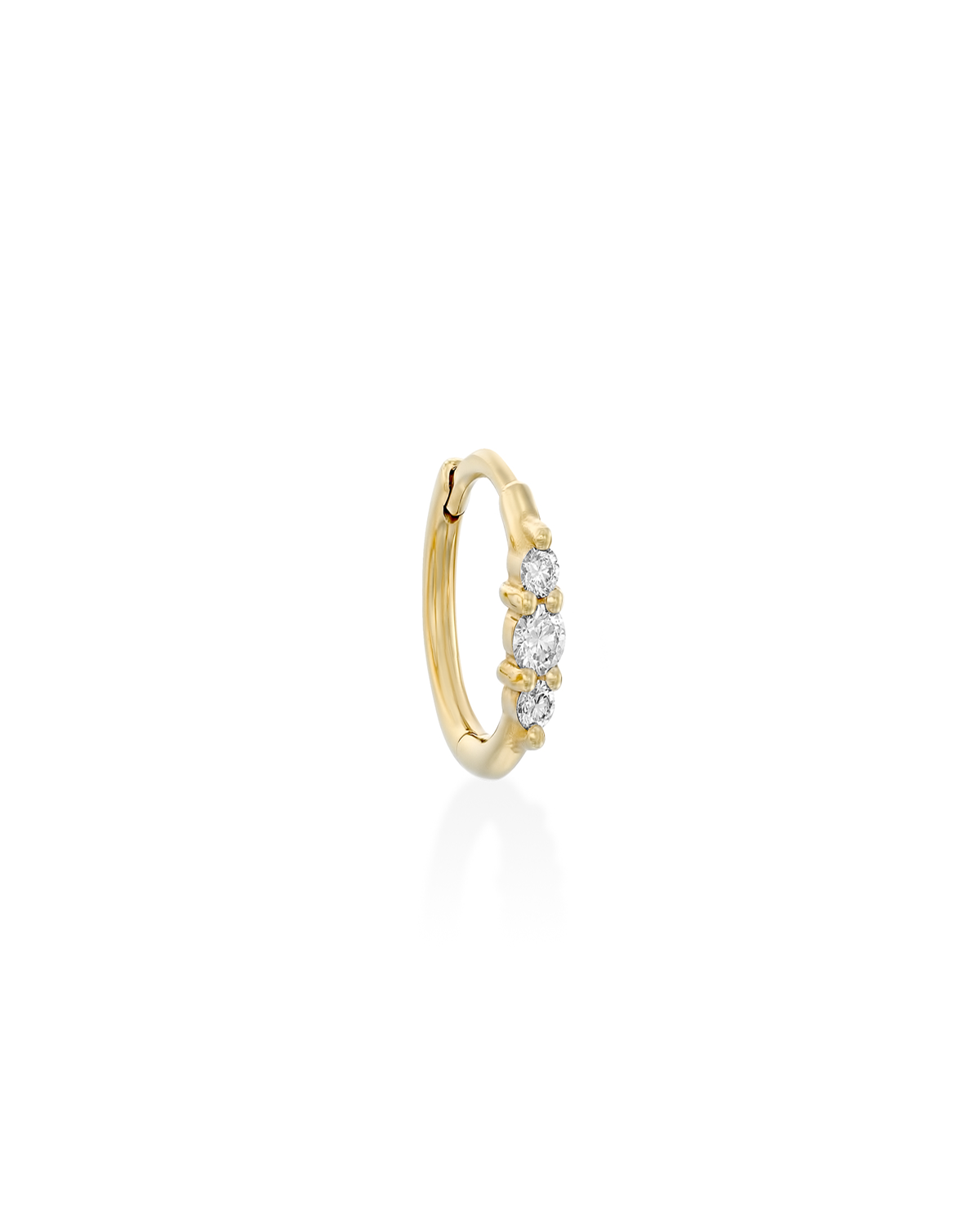 Audrey Medium Hoop White Diamonds