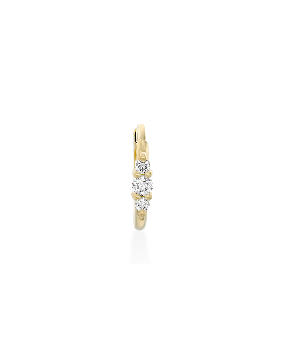 Audrey Hoop Earring with White Diamonds