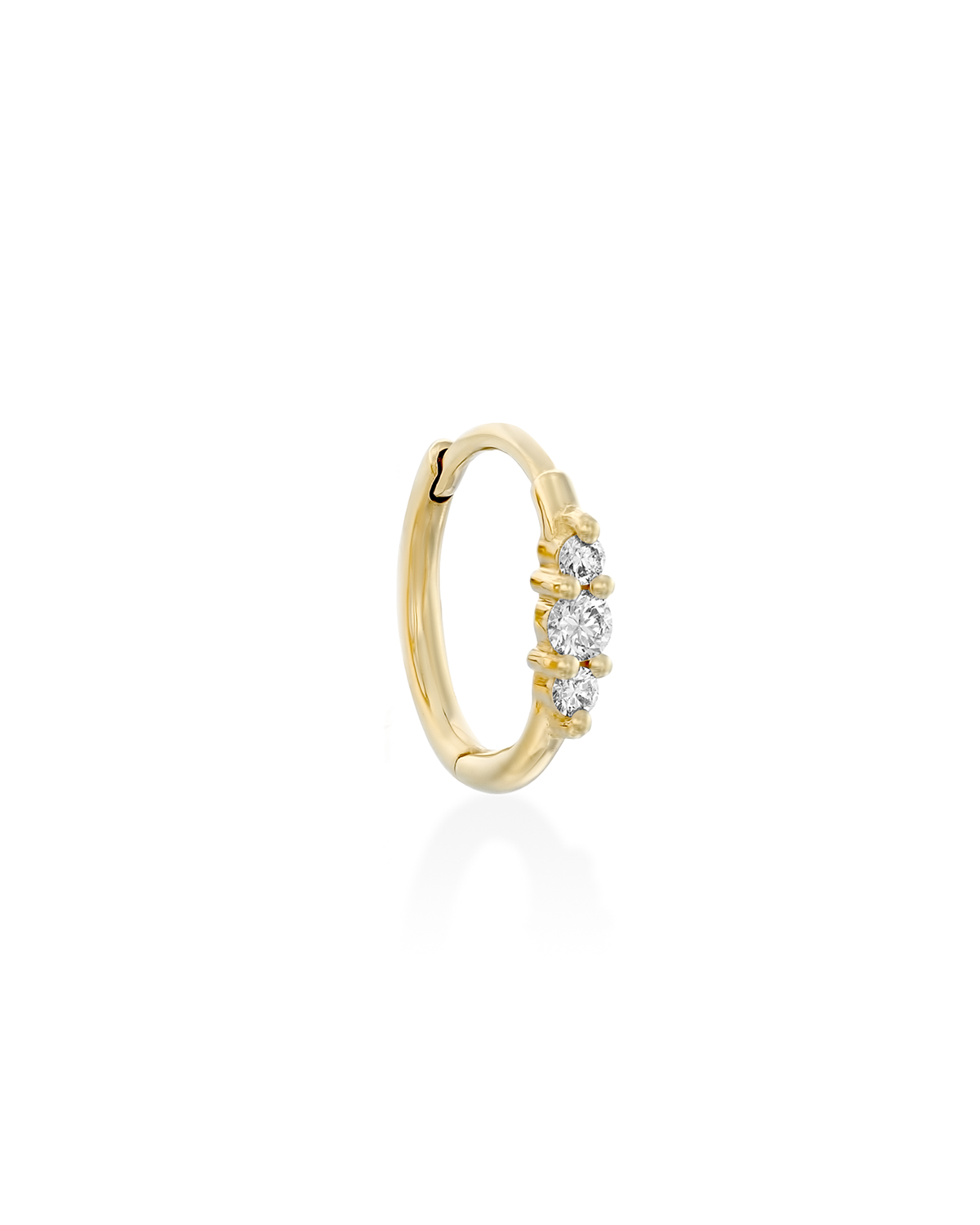 Audrey Hoop Earring with White Diamonds