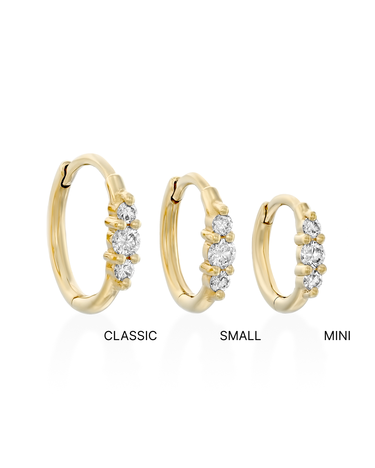 Audrey Hoop Earring with White Diamonds