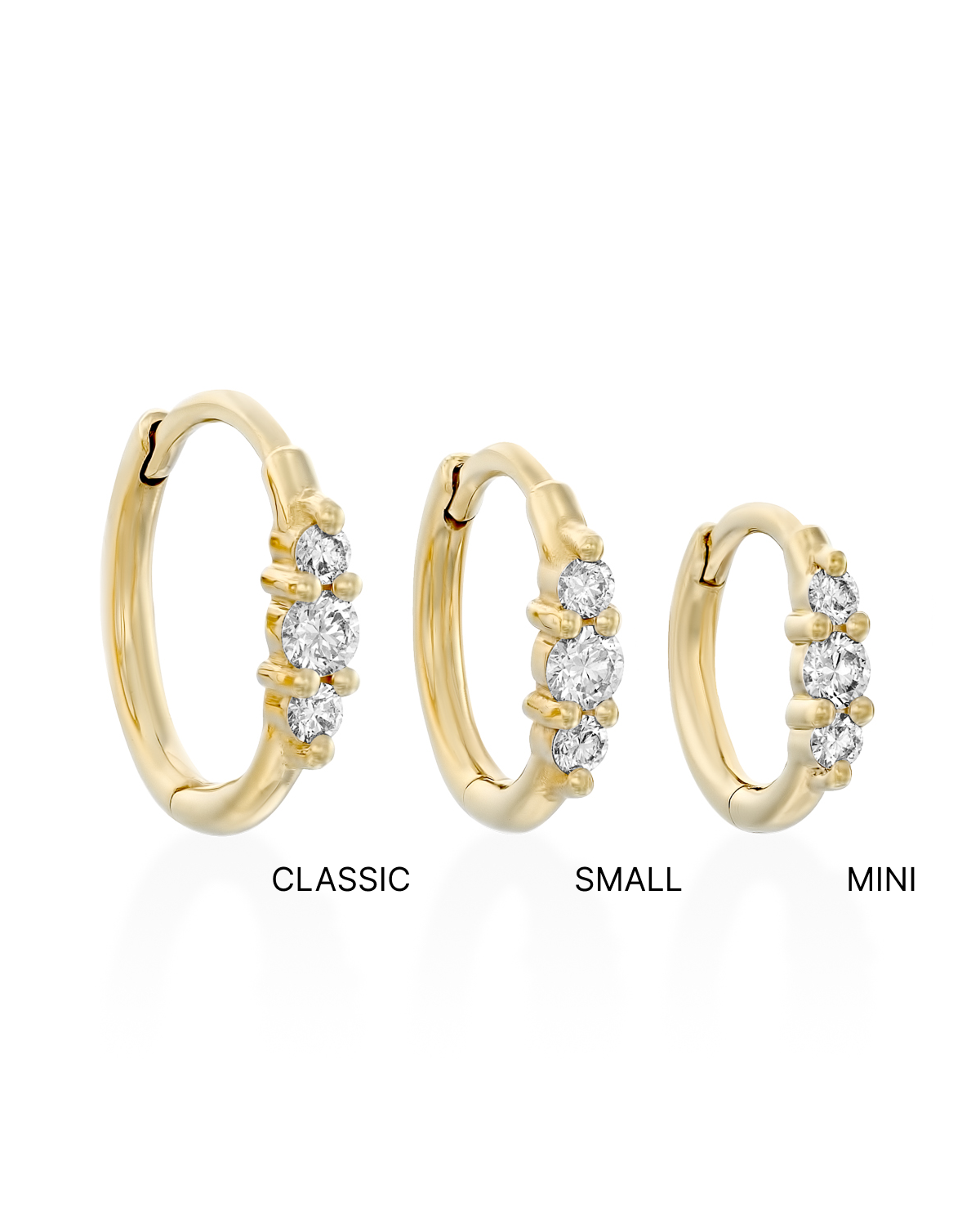 Audrey Medium Hoop White Diamonds