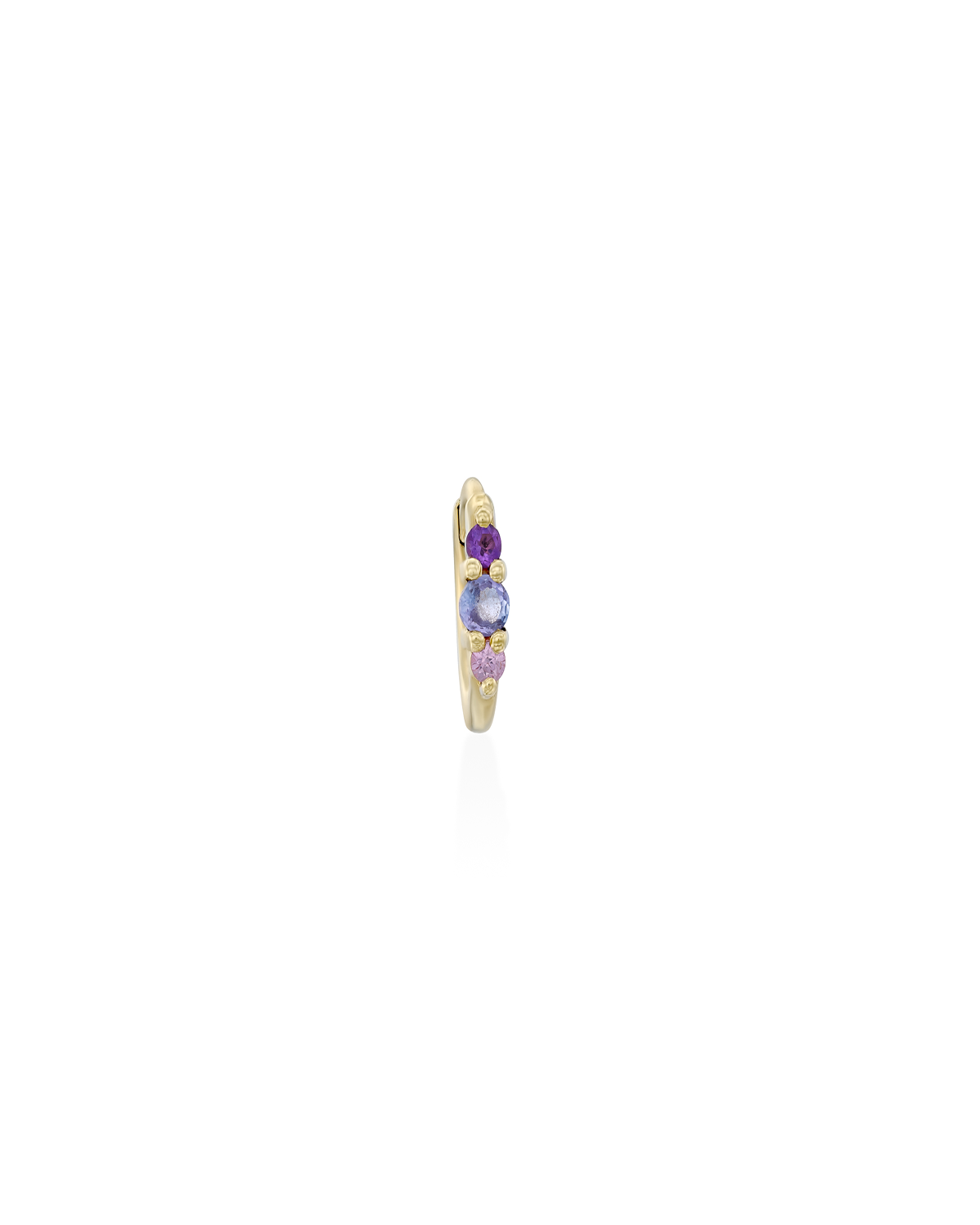 Audrey Mini Hoop Earring with purple stones