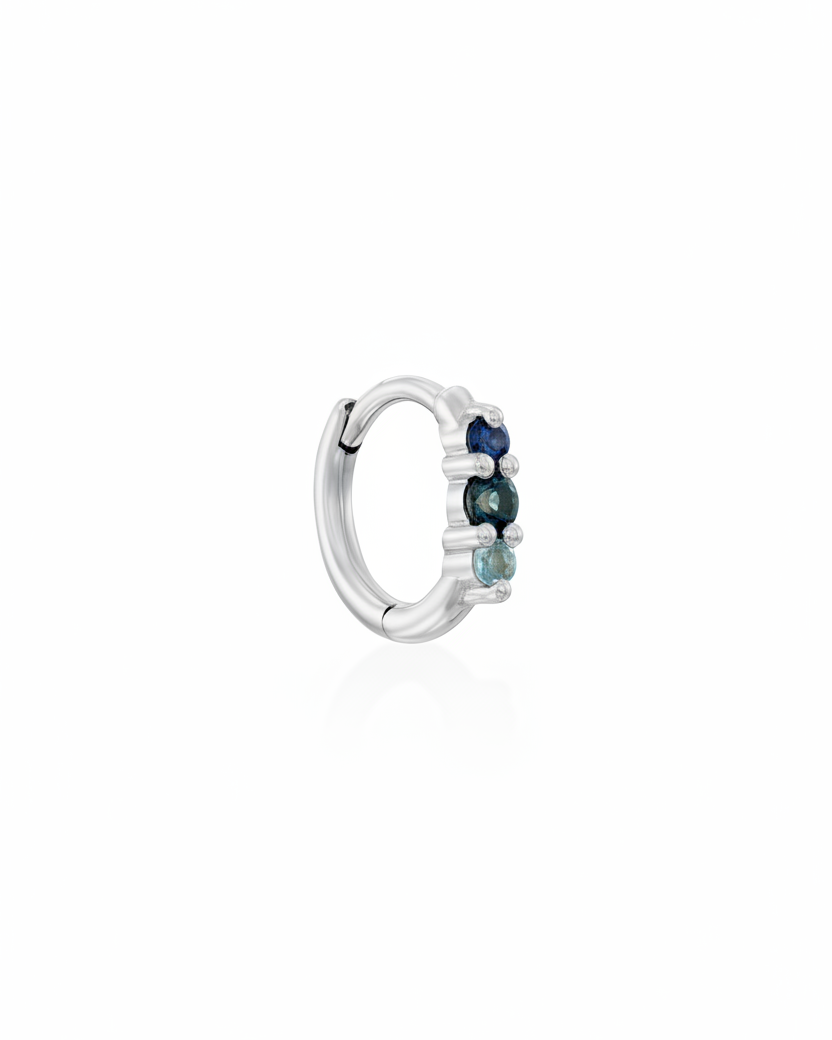 Audrey Mini Hoop Earring blue rainbow