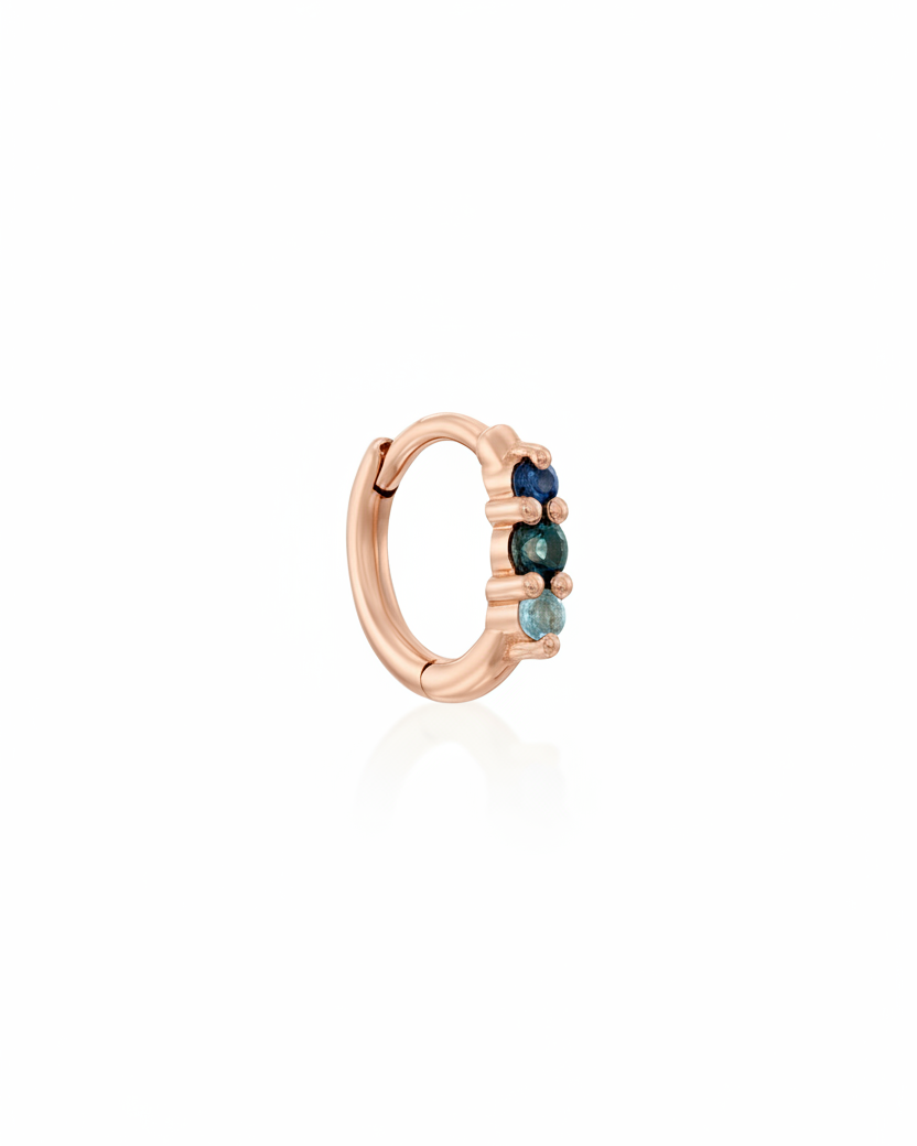 Audrey Mini Hoop Earring blue rainbow