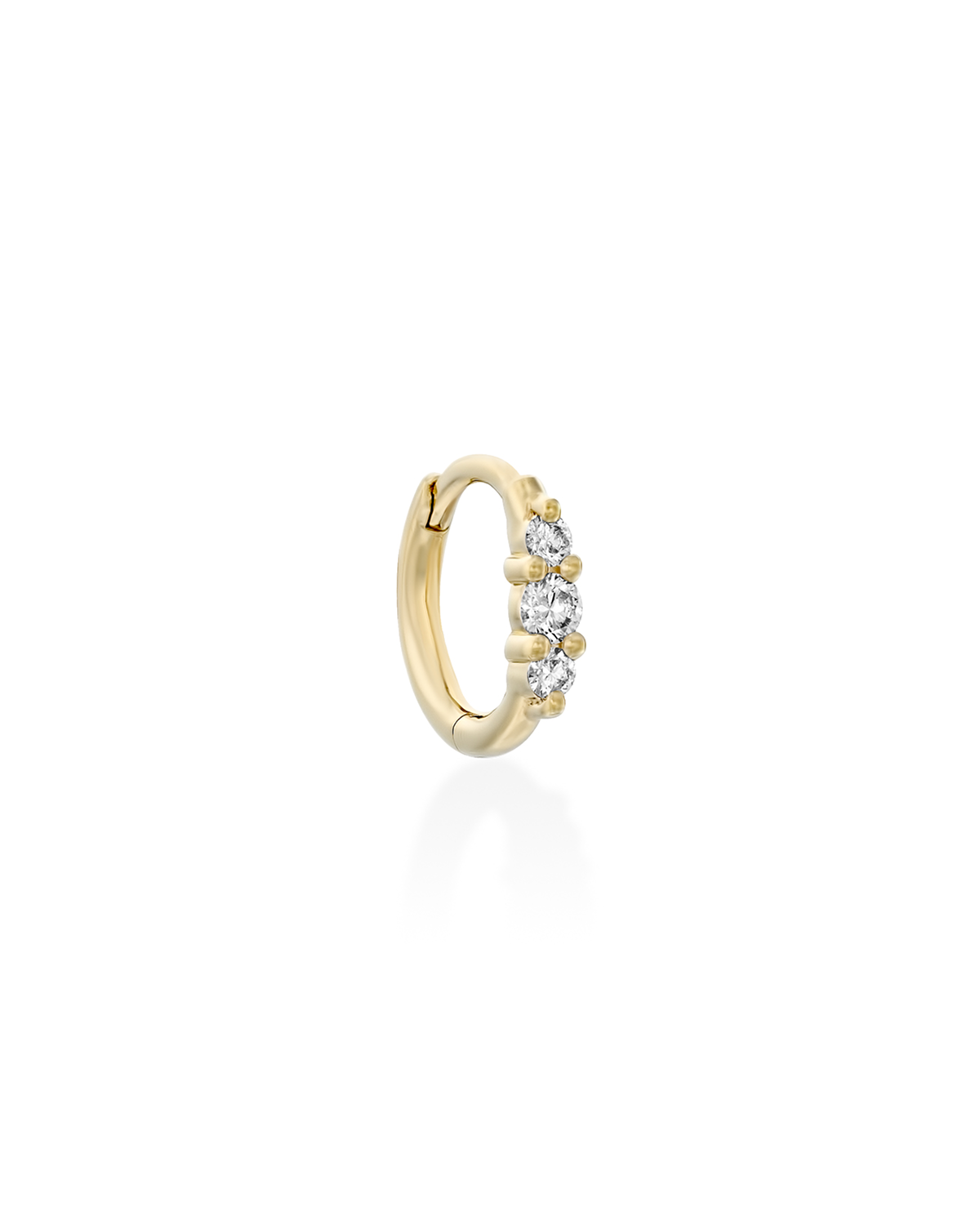 Audrey Mini Hoop Earring with White Diamonds