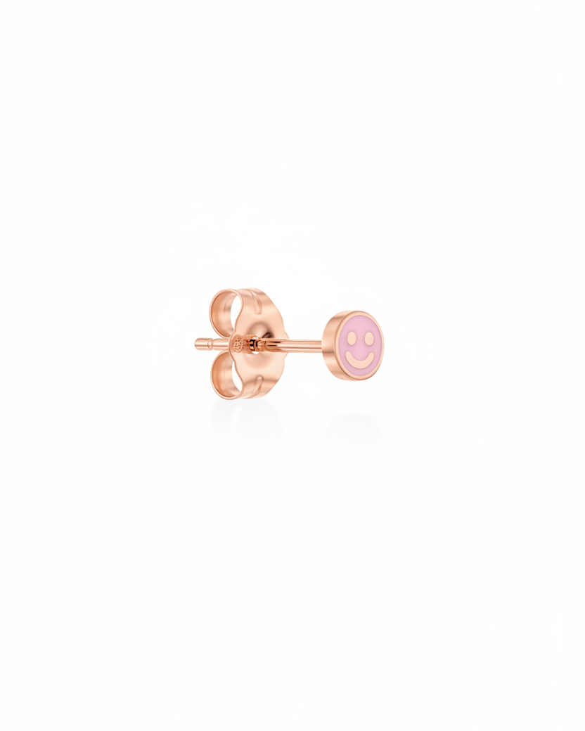 Smiley Gold Earring
