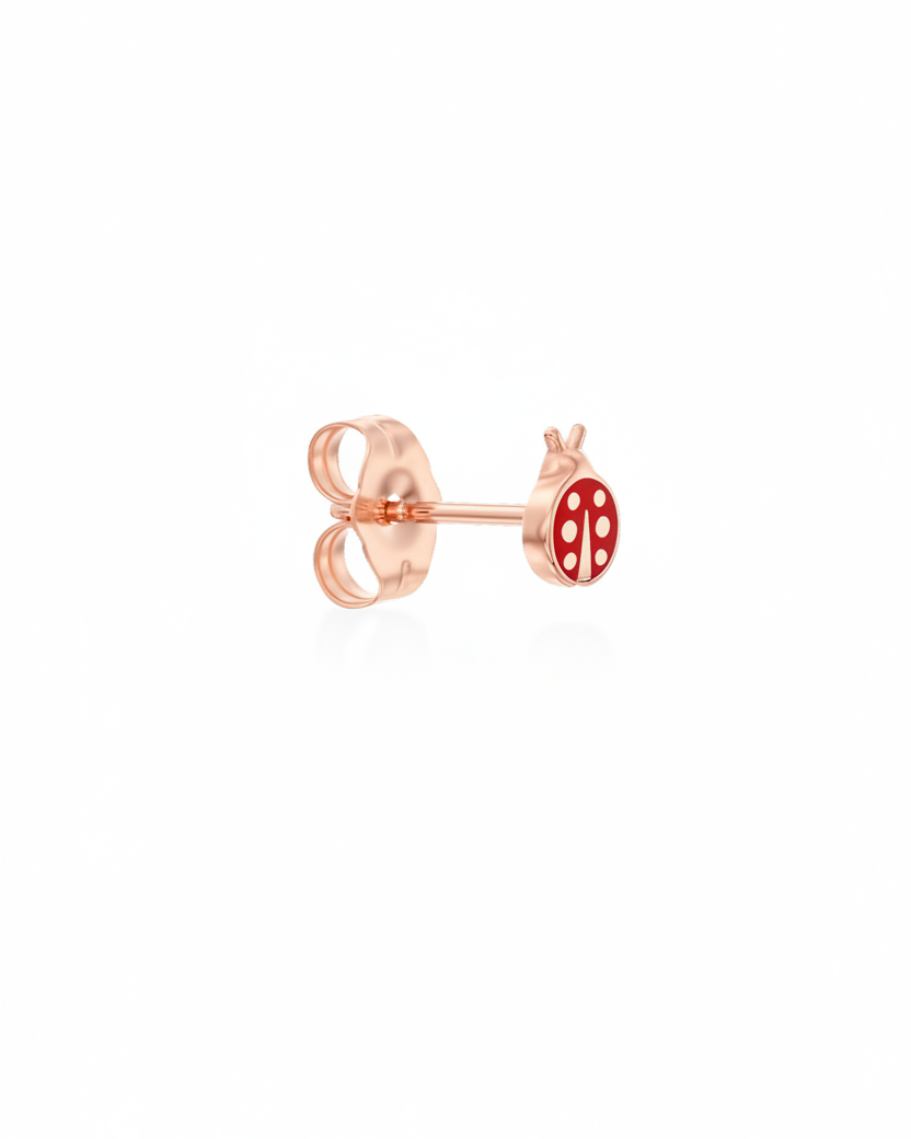 Ladybug Gold Earring