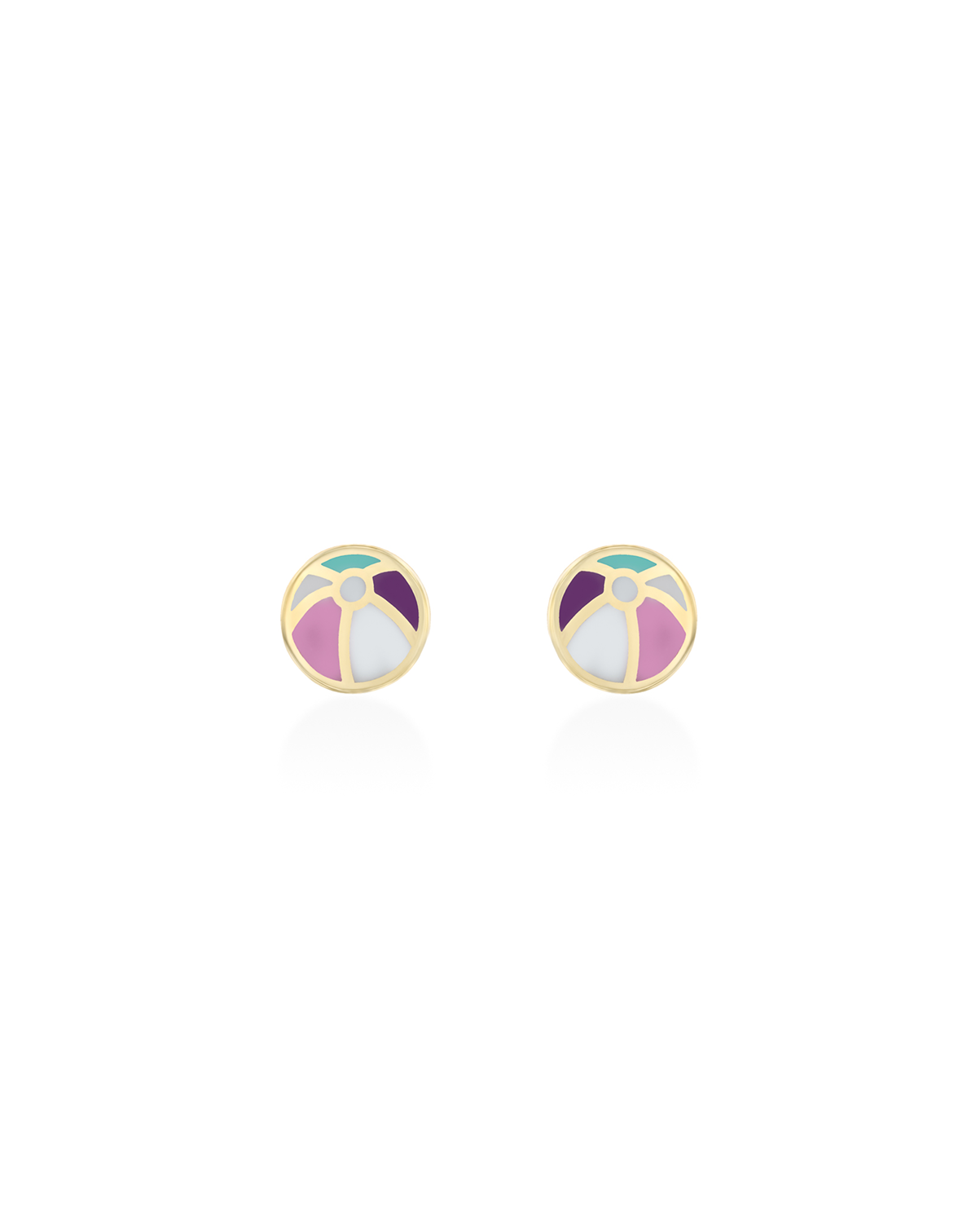 Beach Ball Gold Earring
