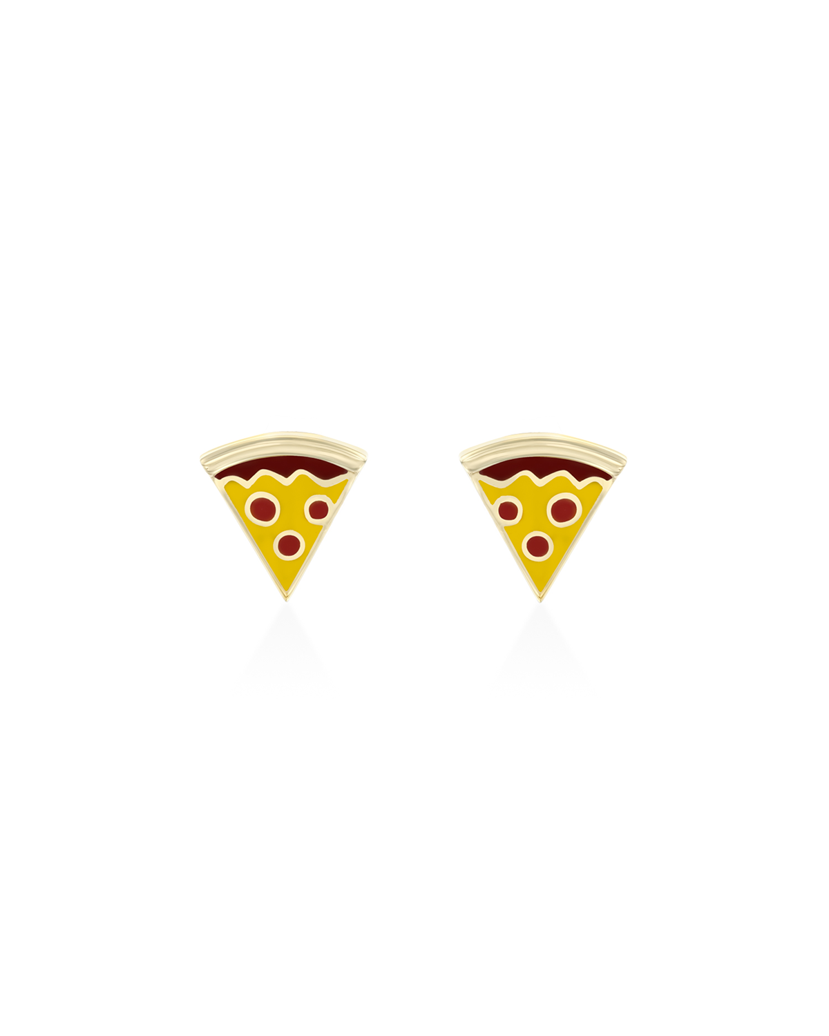 Pizza Gold Earring
