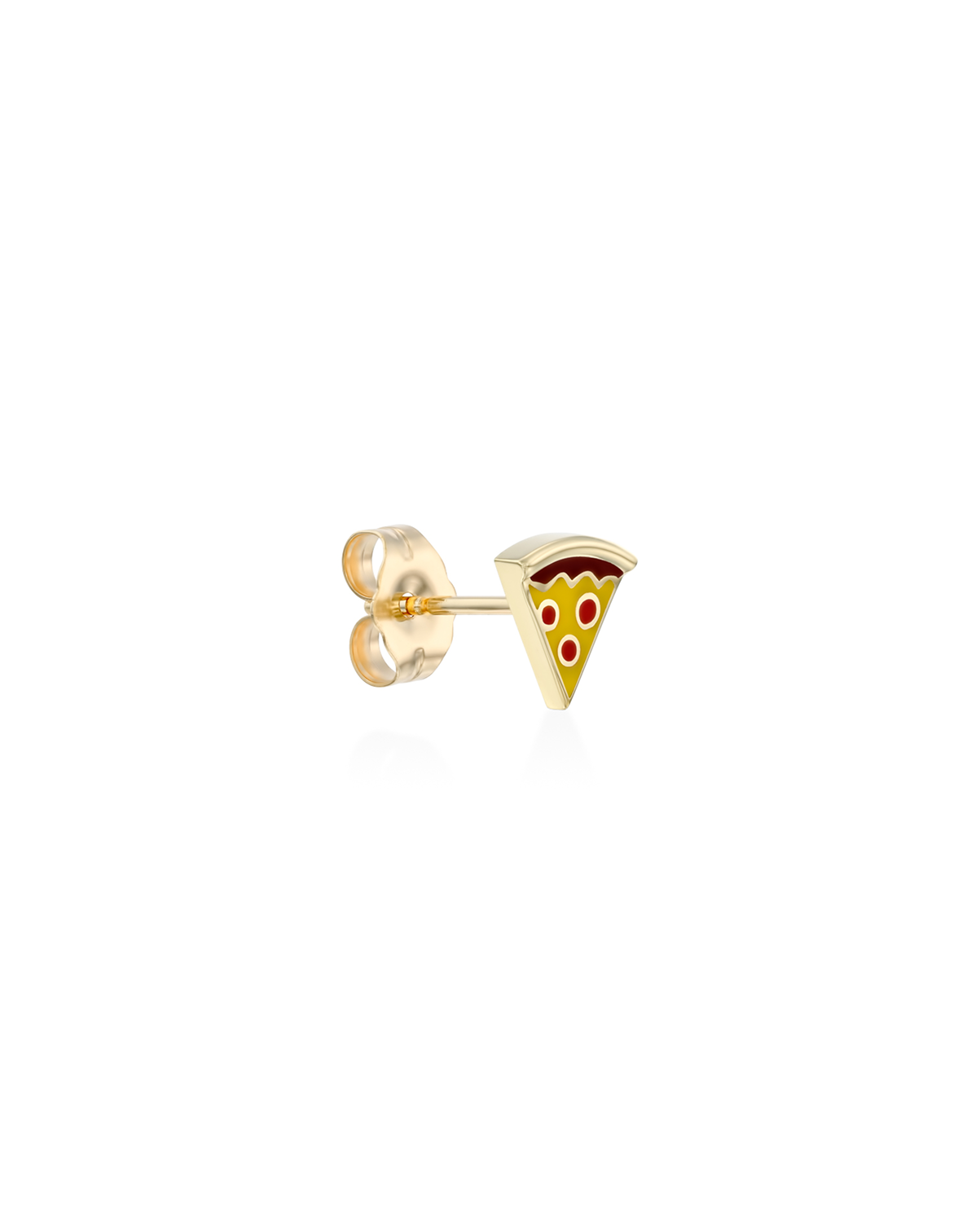 Pizza Gold Earring