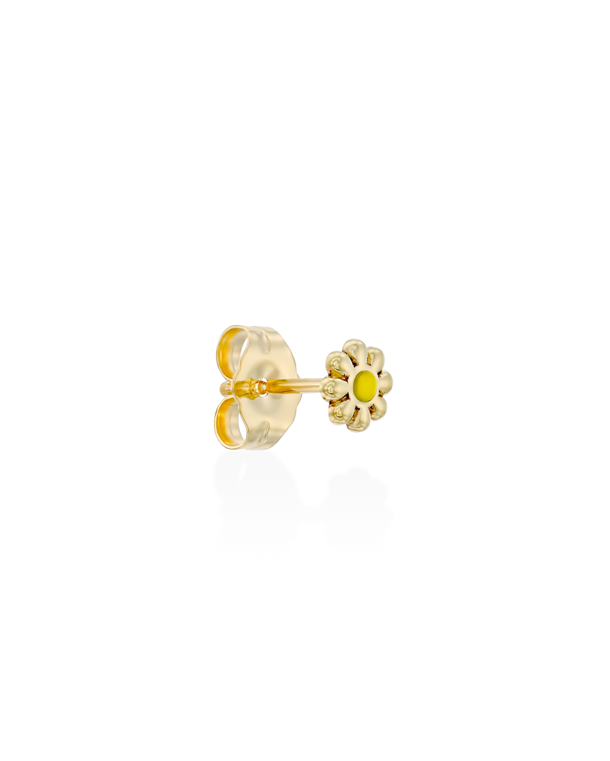 Gold daisy flower earring