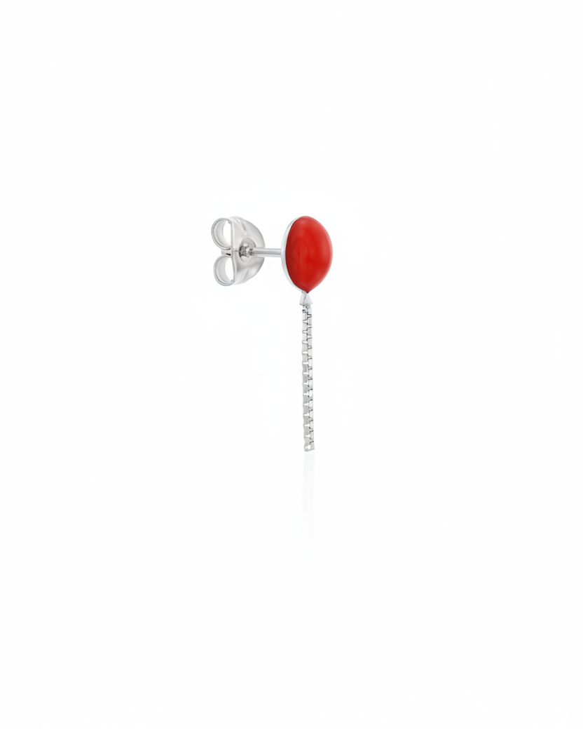 Red Balloon Gold Earring