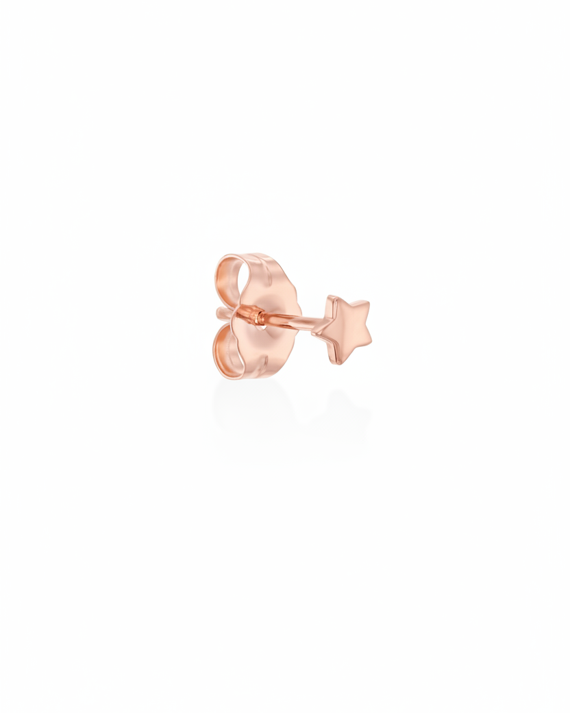 Gold star earring