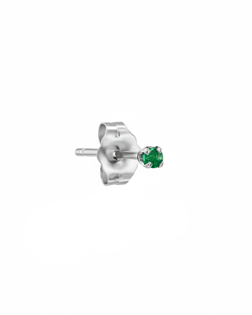 Martina Gold Earring 2mm Emerald