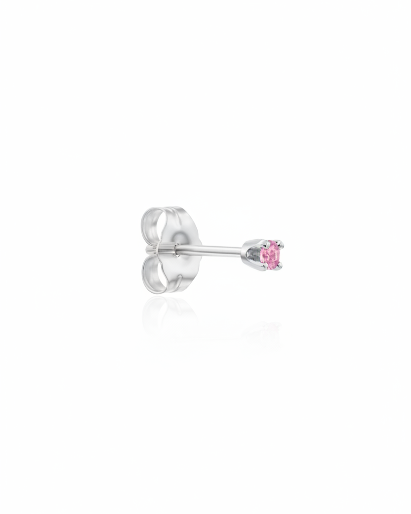 Martina Gold Earring 2mm pink Sapphire