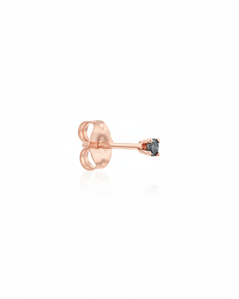 Martina Gold Earring 2mm gray Diamond