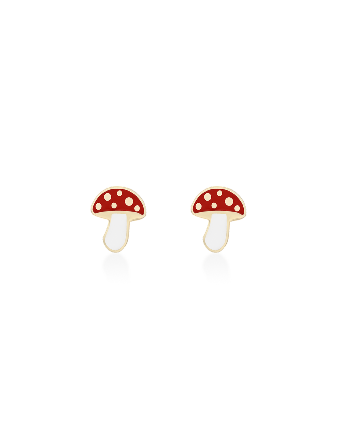 Mushroom Gold Earring
