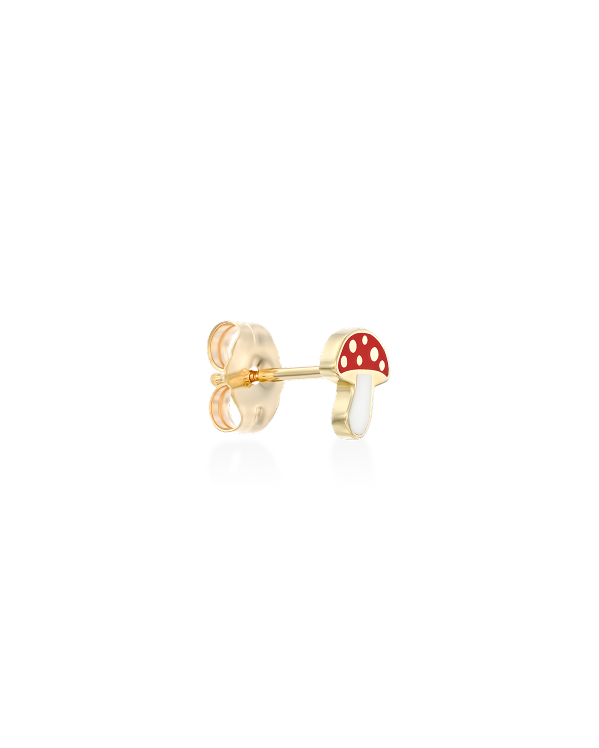 Mushroom Gold Earring