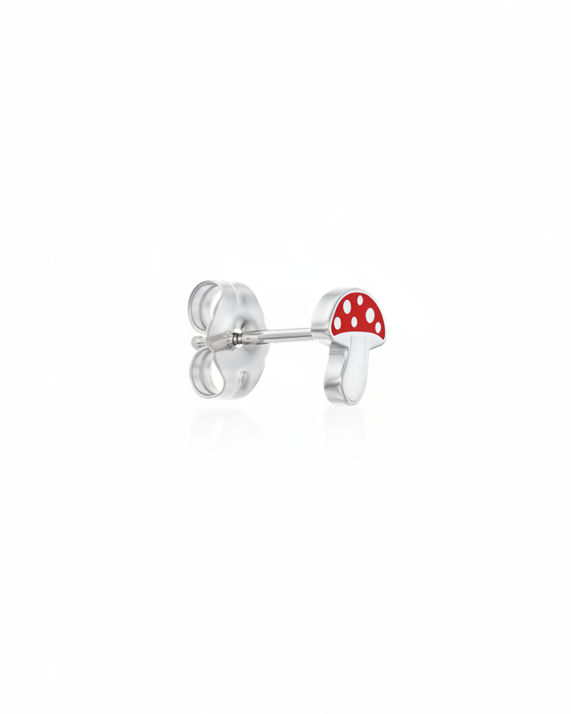 Mushroom Gold Earring