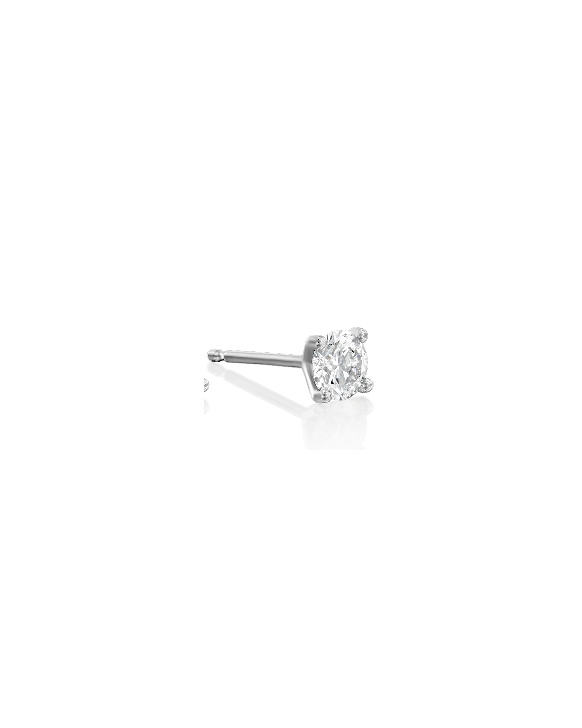 Martina Gold earring 4mm White Diamond